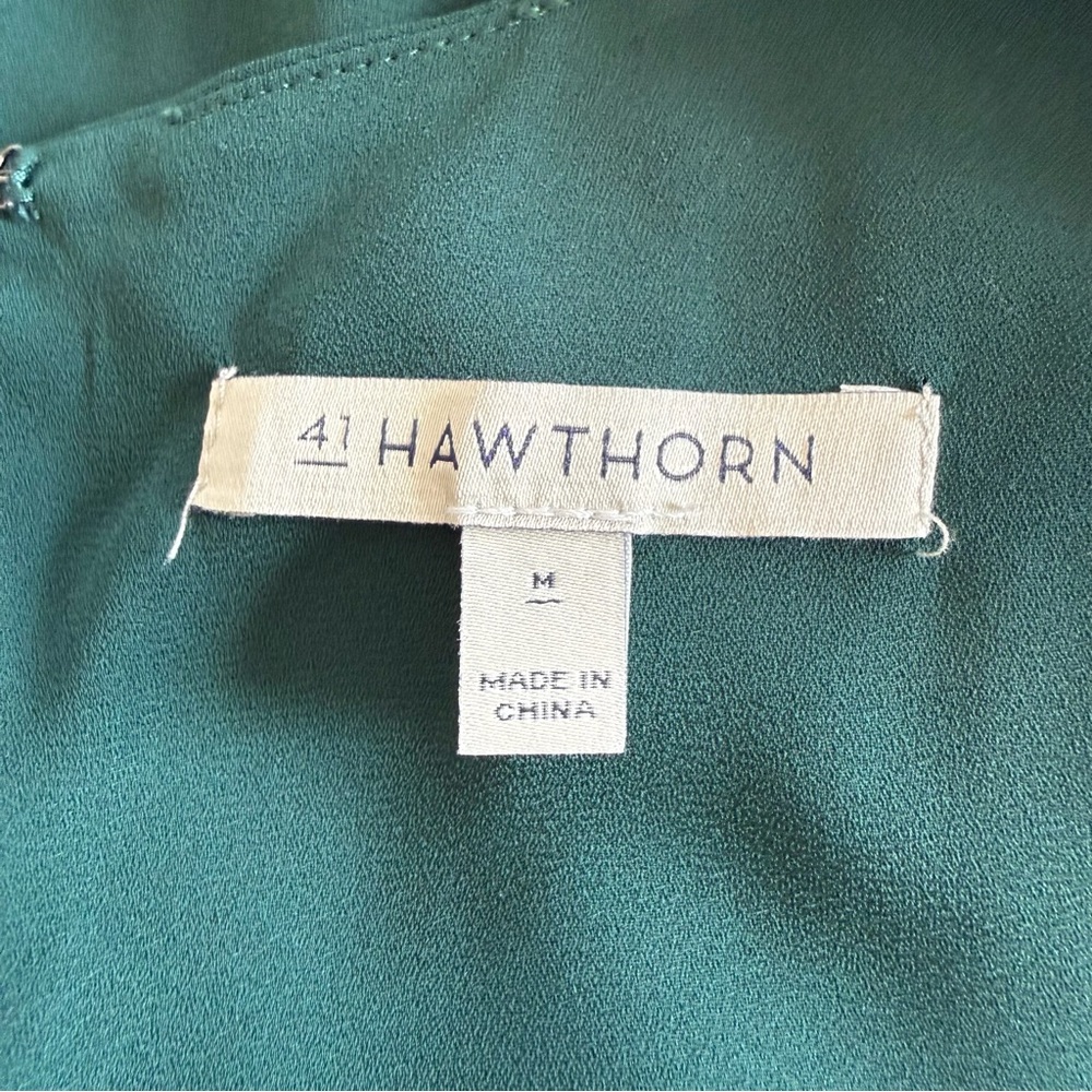 41 Hawthorn Green V-Neck Sheer Lightweight Sleeveless Blouse Feminine - Picture 8 of 11